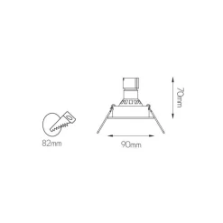 Fantasia LINUX LED square white  + GU10 5W