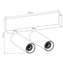 Fantasia Lopal 2L 4W 360LM ceiling  sandy black