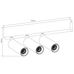 Fantasia Lopal 3L 4W 360LM ceiling  sandy white