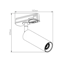 Fantasia Lopal 1L 4W 360LM monophase track spot sandy black