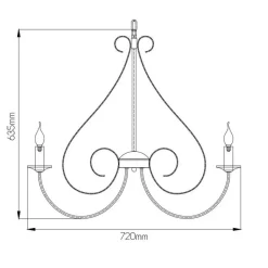 Fantasia MARQUIS pendant 5x E14 black