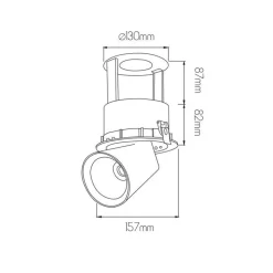Fantasia MITROX recessed spot white / empty body
