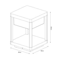 Fantasia NERES pole 23,5cm 9Watt 1100Lm SMD LED 3000K IP65 black