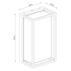 Fantasia NERES walllight 9Watt 1100Lm SMD LED 3000K IP65 black