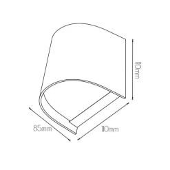 Fantasia NEVE Wandlicht IP65, zwart, GU10 excl