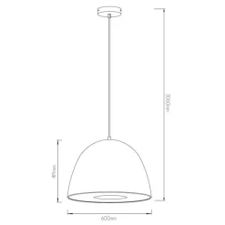 Fantasia NOBU pendant diam 600mm 1*E27 black/brass (300cm)