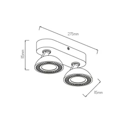 Fantasia NOOMI Spot dimbaar 2x7W 3000K satin wit