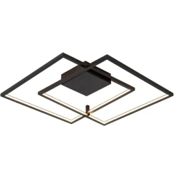 Fantasia NORI LED 56W 3000K zwart 675x615x60 dimbaar
