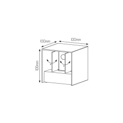 Fantasia NUALA  applique 2x 5Watt COB LED IP54 black
