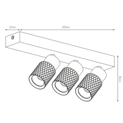 Fantasia NYSAL Spot RL 3L MR11 lamp excl zwart