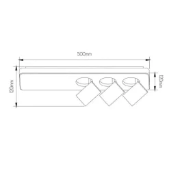 Fantasia Nysit 3L B/W/B 3x4,5W GU10 dimmable LED incl.