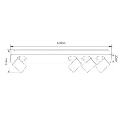 Fantasia Nysit 4L B/W/W 4x4,5W GU10 dimmable LED incl.