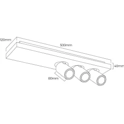 Fantasia Nysit 3L Square cover B/W/W 1x4,5W GU10 dimmable LED incl.