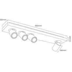 Fantasia Nysit 4L Square cover B/B/B 1x4,5W GU10 dimmable LED incl.