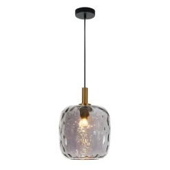 Fantasia OKIRU Pendel E27 Zwart + as grijs glas Ø250mm