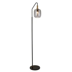 Fantasia OKIRU Vloerlamp E27 Zwart + as grijs glas Ø180mm
