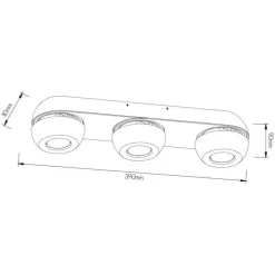 Fantasia OLEO plafonier dimmable 3 x 7W 3000K black