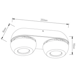 Fantasia OLEO plafonier dimmable 2 x 7W 3000K black