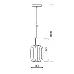 Fantasia OONAH 1xE27 D160xH320 Black / gold + 3m black fabric cable