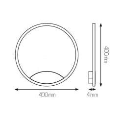 Fantasia ORSO ceiling light 25W 3000K black dimmable