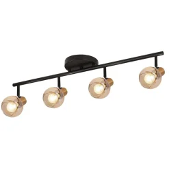 Fantasia OSIRA Plafond licht balk 4x E14 amber glas
