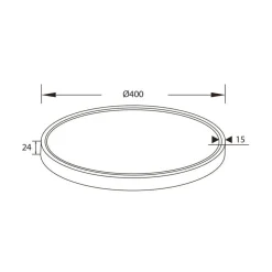 Fantasia OXUS LED 40W 2700K plafondlamp zwart