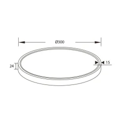 Fantasia OXUS LED 30W 2700K plafondlamp zwart