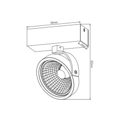 Fantasia PULSE-1 white incl. AR111 12W 2700K 1130 lm