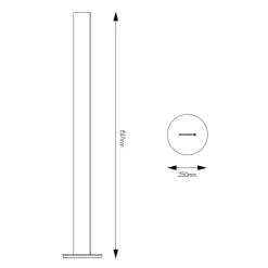 Fantasia PURE Floorlamp 150cm LED 23W satin black