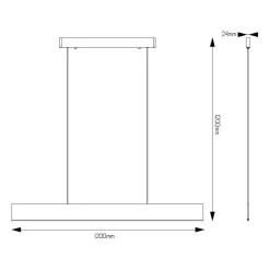 Fantasia PURE pendant long 120cm LED 26W bronze