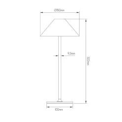 Fantasia QUTE LED tafellamp 3W 320Lm IP54, herlaadbaar, batterij incl, zwart