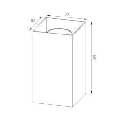 Fantasia RADU Wandlicht zwart vierkant 2xGU10 excl (max 50W)
