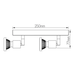 Fantasia ROBUS 2L GU10 LED 5W dim incl. black / bronze