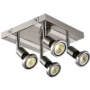 Fantasia ROBUS square spot head 4xGU10 5W LED satin chrome/Chrome