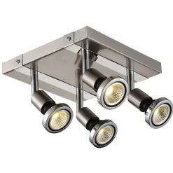 Fantasia ROBUS square spot head 4xGU10 5W LED satin chrome/Chrome