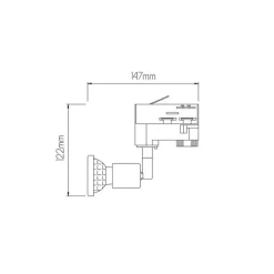 Fantasia ROBUS Track spot 1xGU10 satin wit