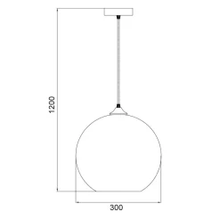 Fantasia ROGODO susp. smoke grey 30cm 1x E27