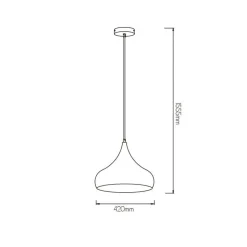 Fantasia Ronin pendant  42cm E27 brown/gold