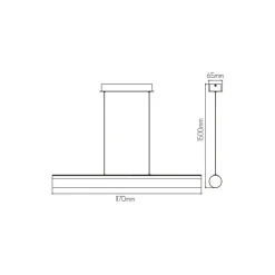 Fantasia RORY LED 24Watt 2535lm Pendant 3000K Sand black