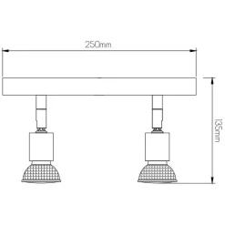 Fantasia RUNE 3 4L PLATE GU10 LED 5W dim MAT WHITE
