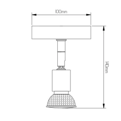 Fantasia RUNE 3 1L WALL GU10 LED 5W dim SAT CHROME