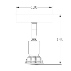 Fantasia RUNE 1L GU10 LED 4,3W dim incl. black