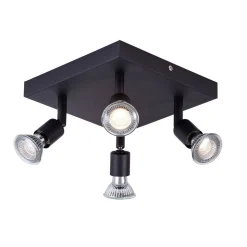 Fantasia RUNE 4L sqr GU10 LED 4,3W dim incl. black