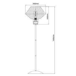 Fantasia SHURU 1x E27 vloerlamp zwart + koper
