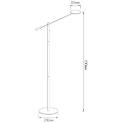 Fantasia SIRANNA Vloerlamp LED 7,5W Dimbaar + CCT 2200K -> 4500K