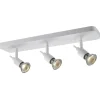 Fantasia SONAR II 3L satin white/dim.glass LED 5W GU10 incl.
