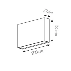 Fantasia SPECTRA - ABS wall light up&down 1340Lm 12,8W black