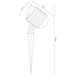 Fantasia SPIKA pinspot 10W COB Led 3000K 800lm IP67