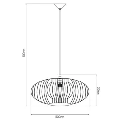 Fantasia STRINGS Susp. black 1xE27 diam 50cm