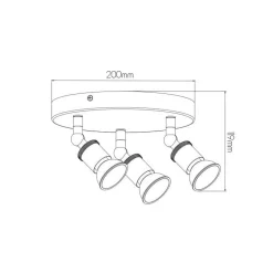 Fantasia STUGA round 3xGU10 5W dimmable LED (glass)